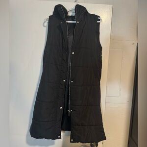 Long women’s vest - coat - black size small